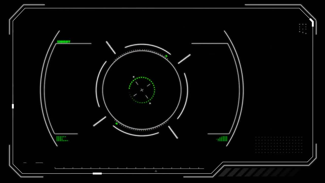 검은색 배경의 프레임에서 표적을 검색합니다.