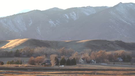 car driving in the countryside of the front range in colorado