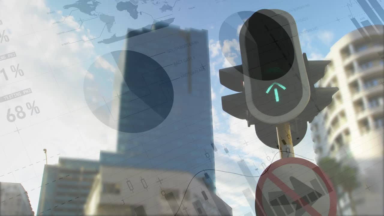 semáforo con edificios altos detrás de él 4k