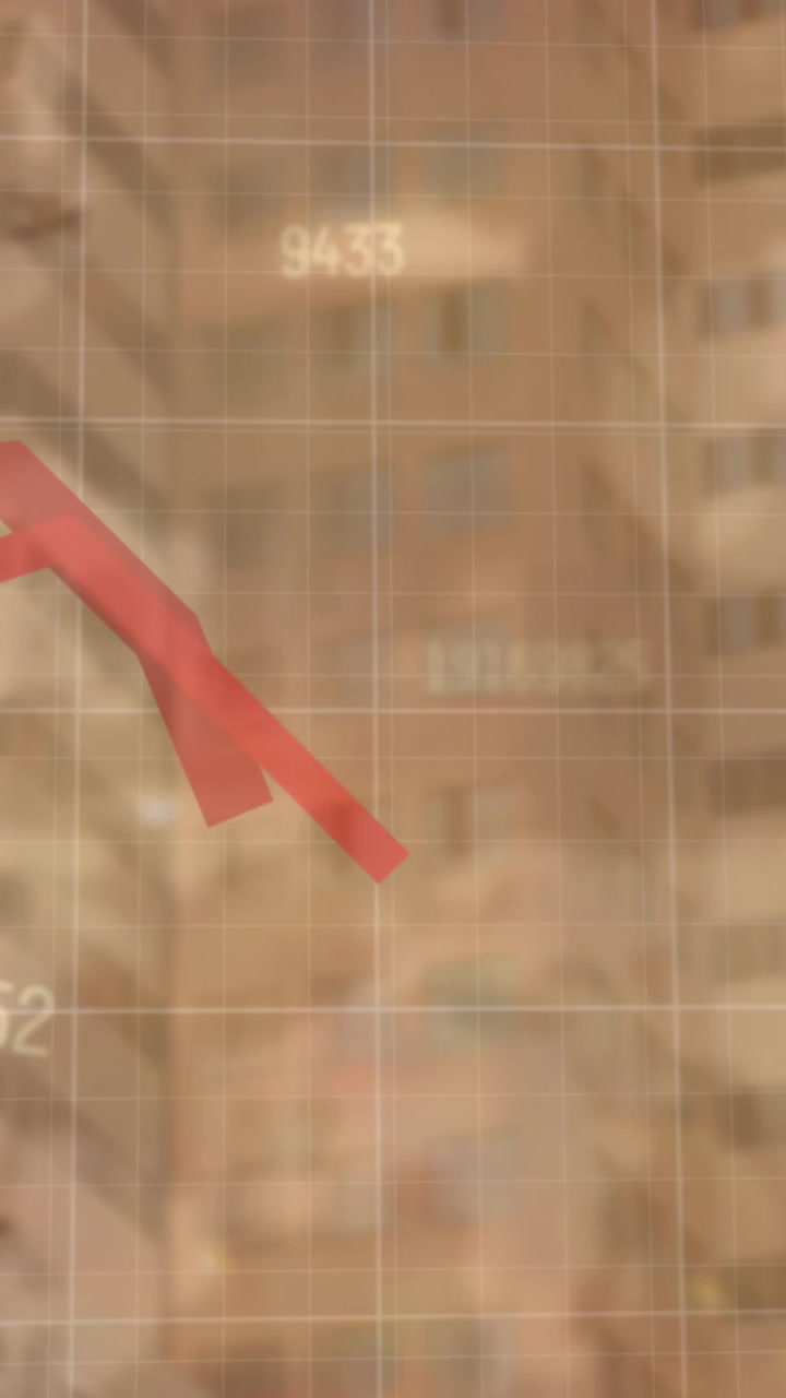 Animation of data processing over cityscape
