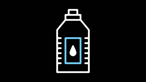 daily water line icon animation with alpha