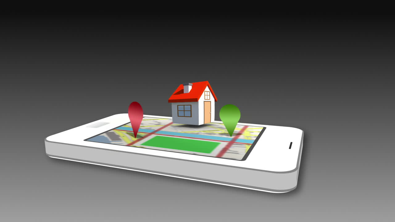 Premium stock video - Using smartphone as interactive map