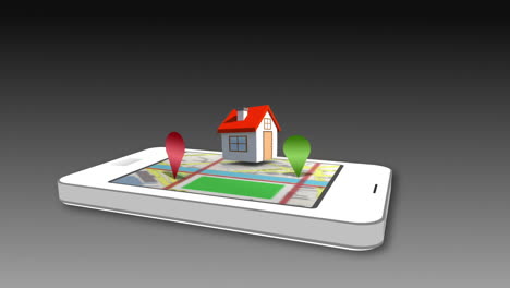 utilizando el teléfono inteligente como mapa interactivo