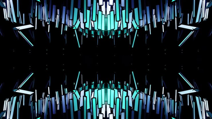 Blue steel VJ loop background equalizer kaleidoscope for party