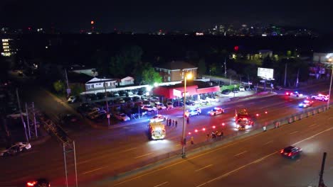 medical emergency scene after vehicle collision with pedestrian