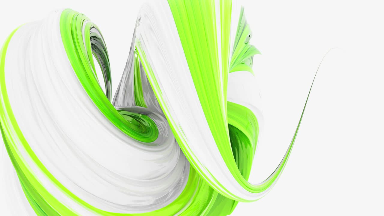 Abstract 3d shapes lines flying color animation. Set of 7 different ...