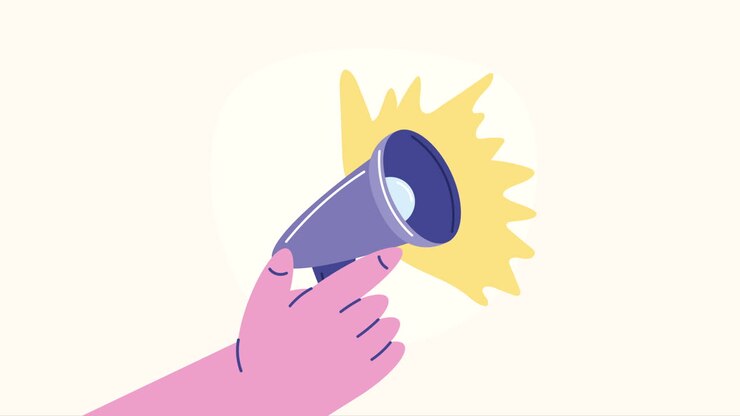 megafone dispositivo tecnologia audio animazione