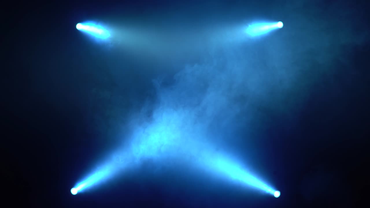 las luces de fondo parpadean en azul