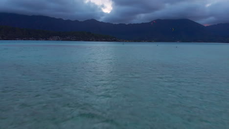 Aerial-of-Kite-Boarder-in-Kaneohe-Bay