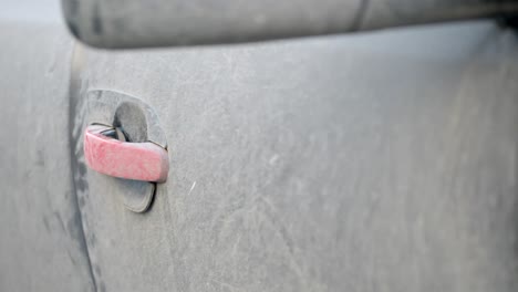 dirty car door handle