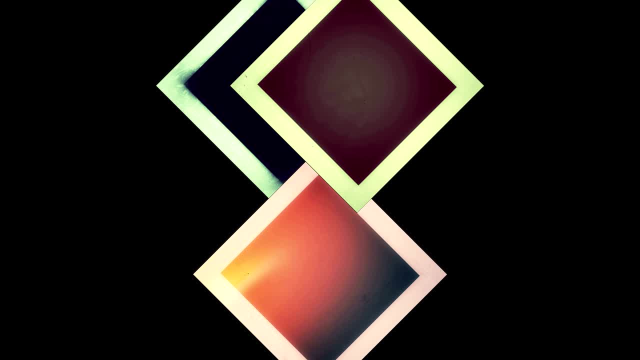 Graphic pattern of rhombus shapes moving in the background in various directions.