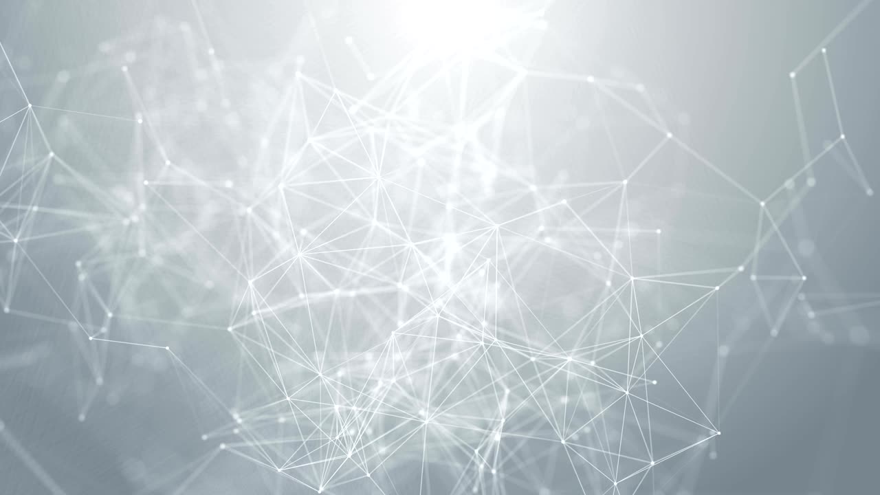 Plexus abstract network white technology science background loop