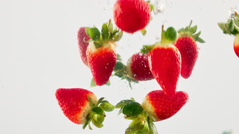 strawberries in water