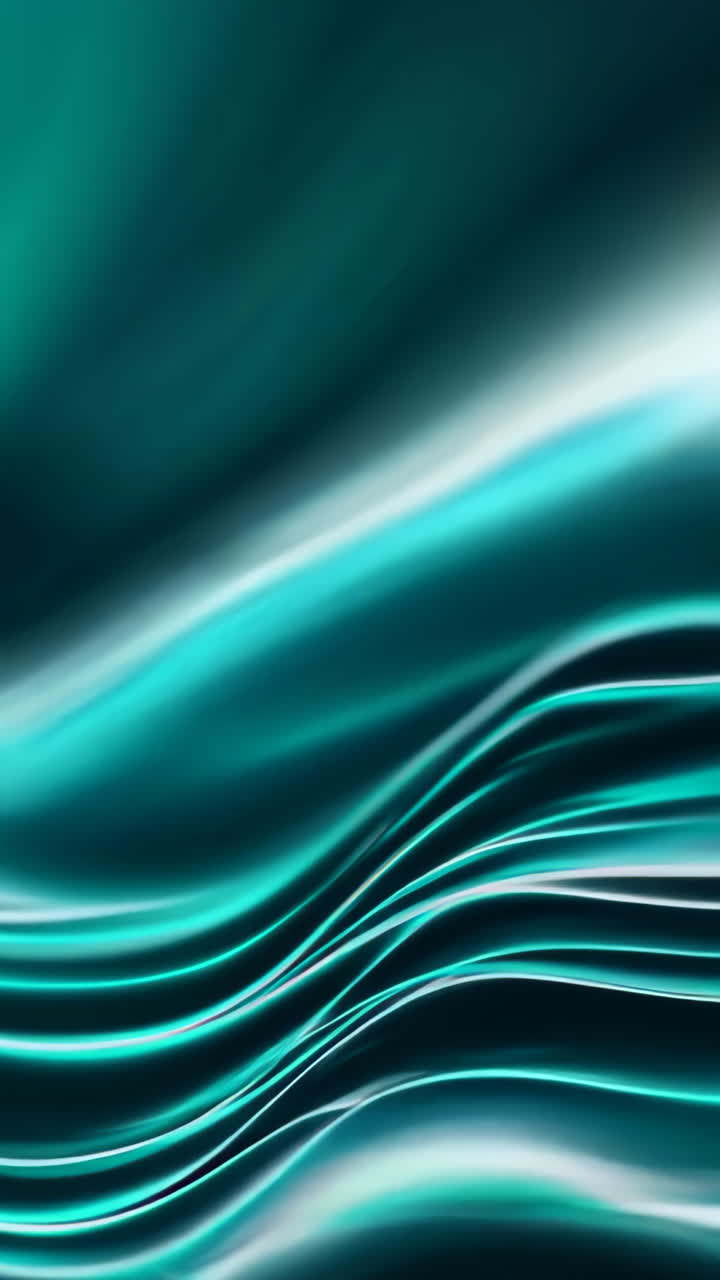 Teal Abstract Liquid Waves Background
