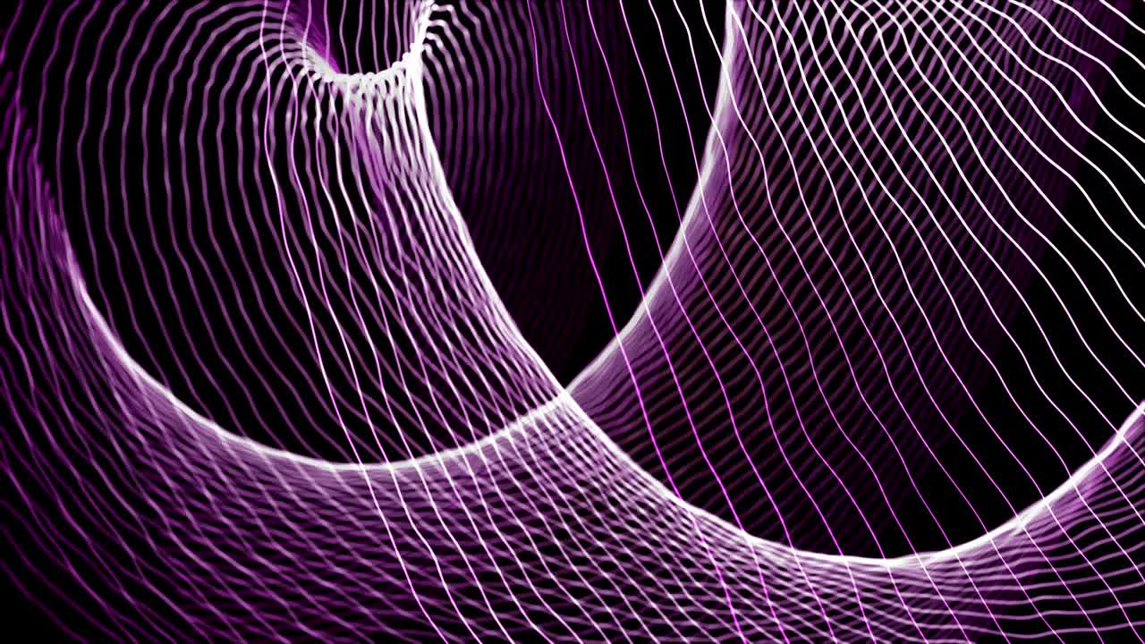 brillante linea di danza astratta sfondo neon bagliore futuristico anello rosa