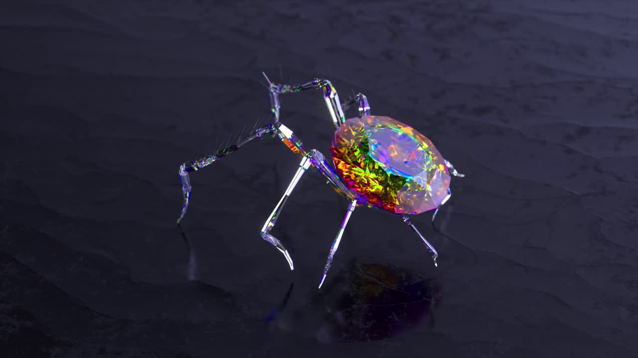 3d 렌더링 된 보석 거미