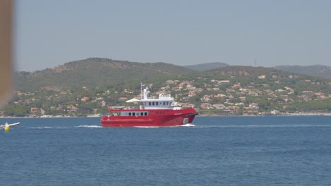 boat transportation in the french ocean in st tropez, france