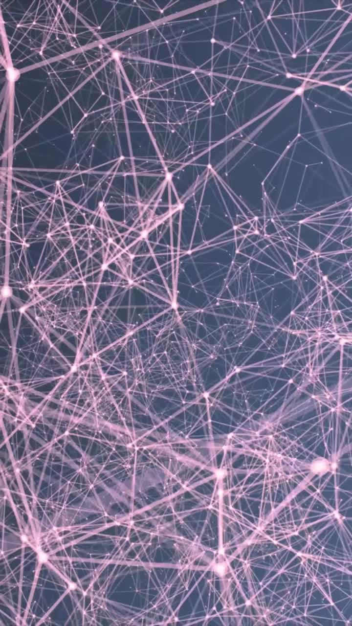 Connessioni di Rete Astratte Rosa Luminose su Sfondo Scuro