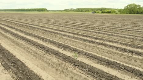 water irrigation system on a field