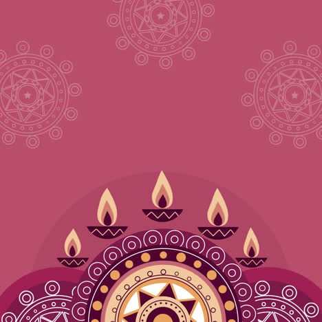 diseño decorativo de diwali con velas