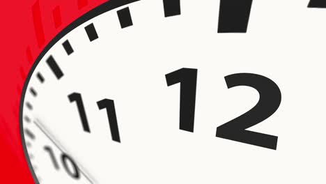 contar hacia atrás una manilla de segundo de un reloj en la vista macro