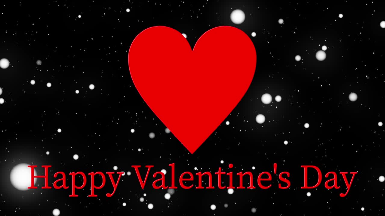 Animazione grafica di testo per messaggio di San Valentino.