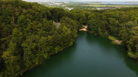 Vista-Desde-Arriba-Del-Lago-Esmeralda-En-La-Ciudad-De-Szczecin-Y-El-Lago-Dabie