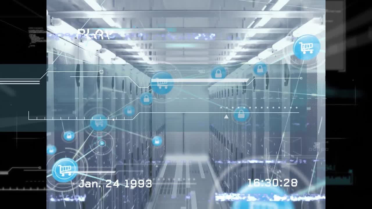 서버  ⁇ 을 통한 간섭 및 연결 네트워크의 애니메이션