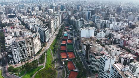 Lima,-ima,-Peru,-23-april-2019-traffic-on-Javier-Prado