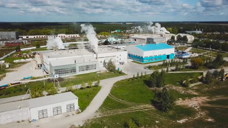 aerial view of industrial plant complex