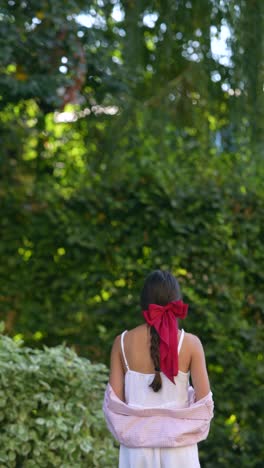 woman in a park