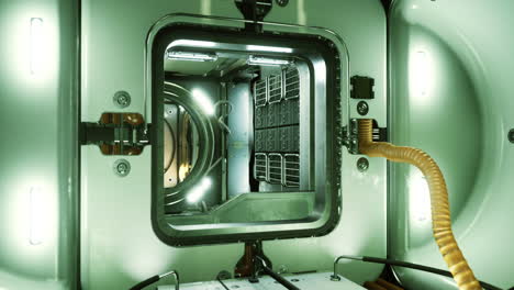 exploring the interior of the international space station module
