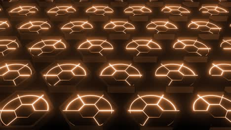 abstract glowing hexagon pattern