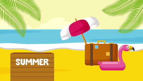 vacaciones de verano, animación de video 4k