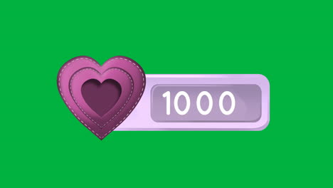 increasing number of likes or hearts 4k