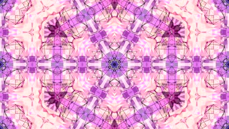 fondo abstracto poli geométrico bajo como un efecto de vidriera o caleidoscopio en movimiento en 4k. animación en bucle 3d, imágenes sin costuras en el popular estilo poli bajo. color violeta v1
