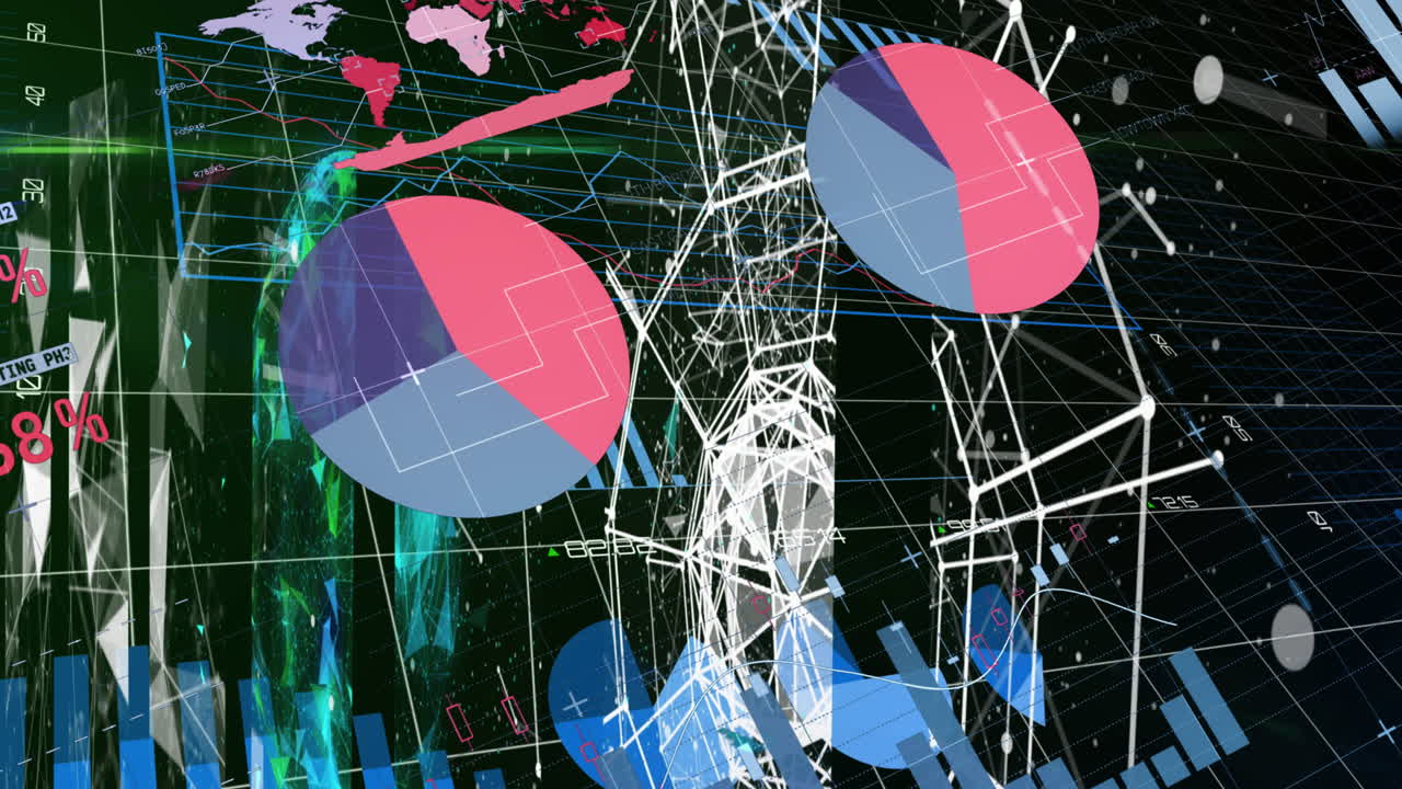 animación del registro estadístico y el procesamiento de datos sobre la cuadrícula