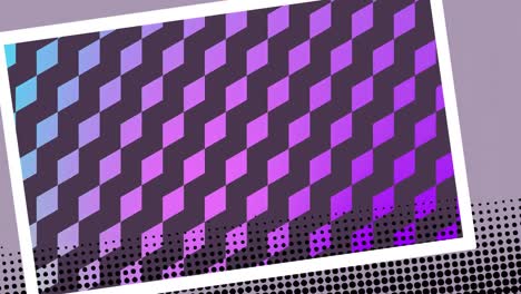 animación del marco con textura de diamante cambiando de color