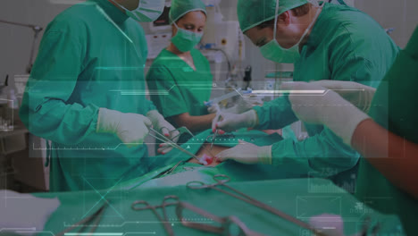 Animation-of-data-processing-over-diverse-surgeons-in-operating-theatre