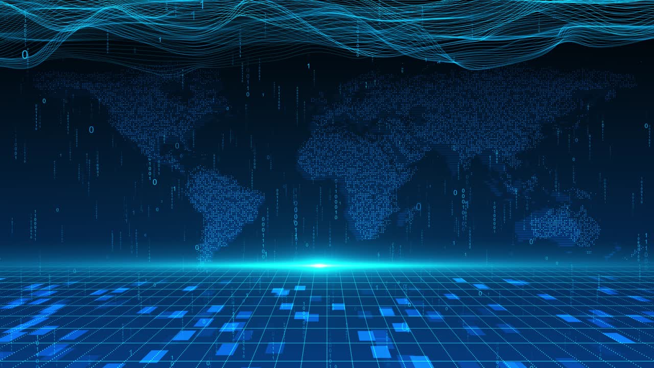 Digital holographic dot world map hud earth globe hologram futuristic planet earth cyberspace global