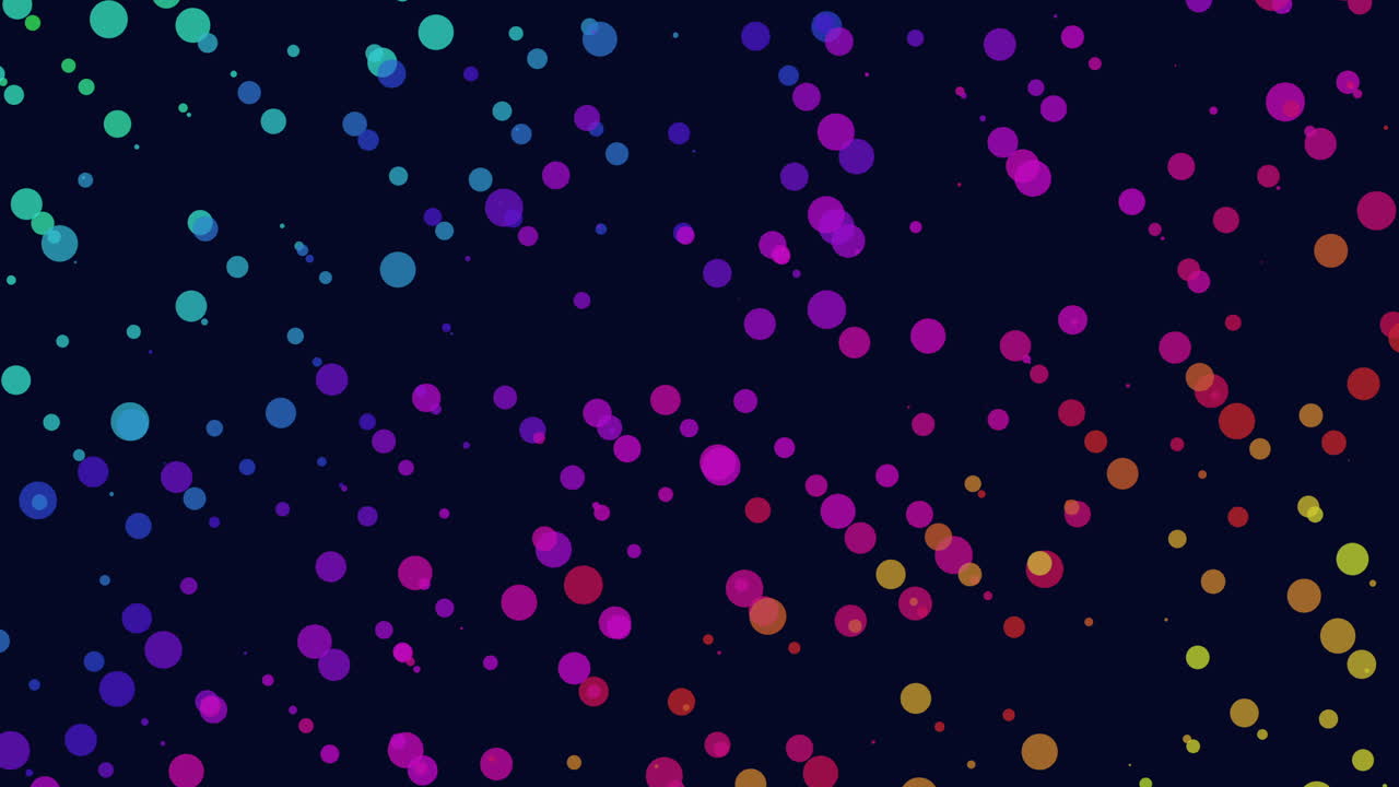 블루 그라데이션 2의 행에 다채로운 도트 패턴