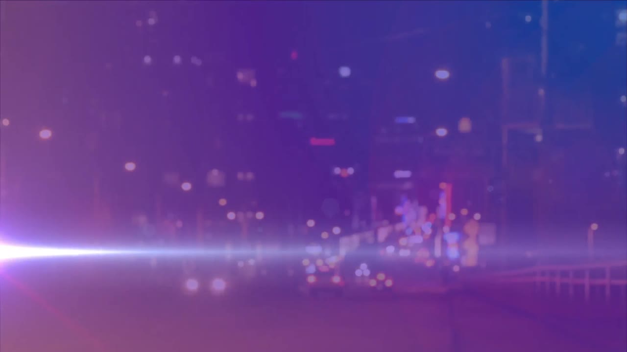 Animation of a light on blue background