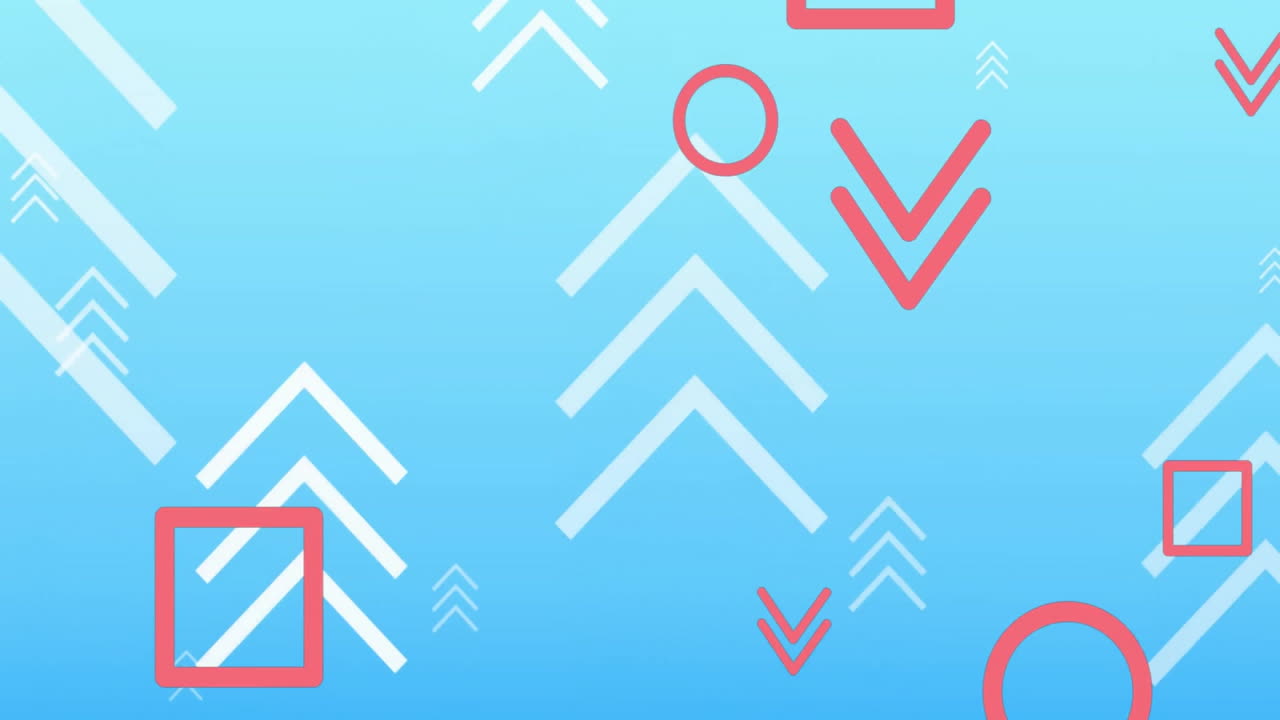 animación de formas abstractas que se mueven sobre un fondo azul