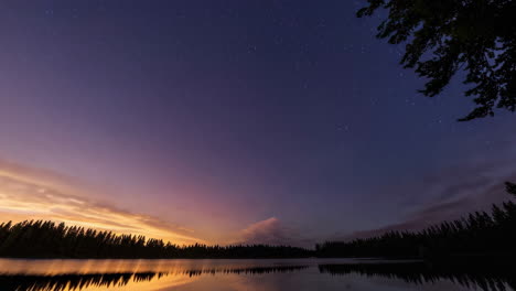 starry night over the lake