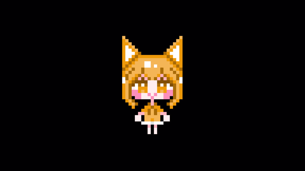Pixel Cat girl walking short hair Looping animation. 1080p (8).mov