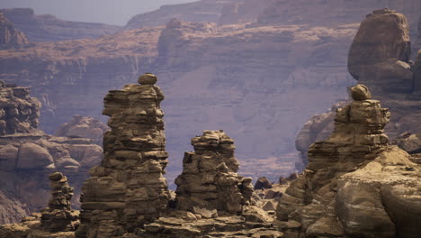 unique rock formations stand tall against the desert landscape in utah