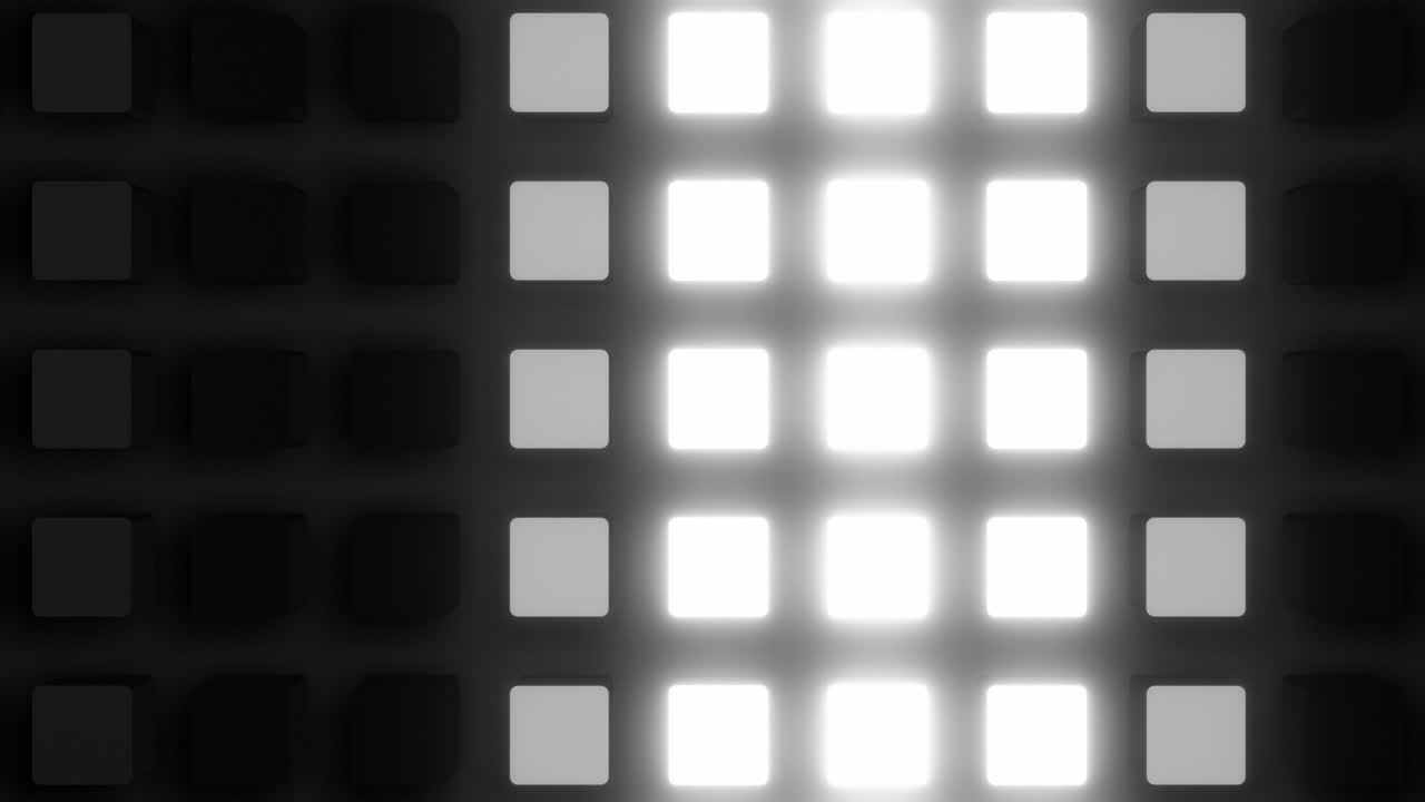 Abstract Geometric Pattern with Illuminated Squares