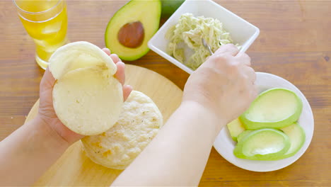 arepas, venezuelan dish made of corn flour