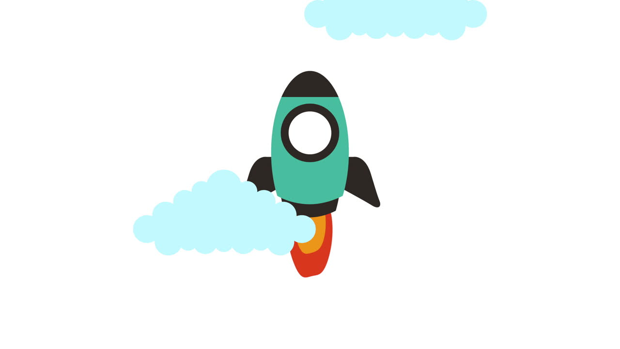 rocket launcher with clouds sky