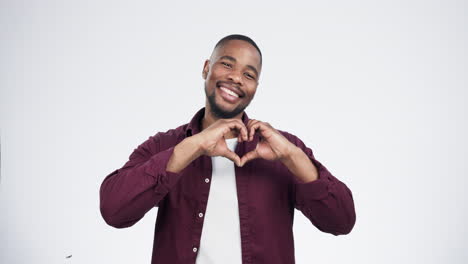 Heart,-hands-and-face-of-black-man-in-studio